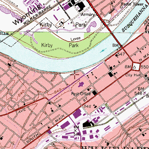 Topographic Map of Charles Waller North, PA