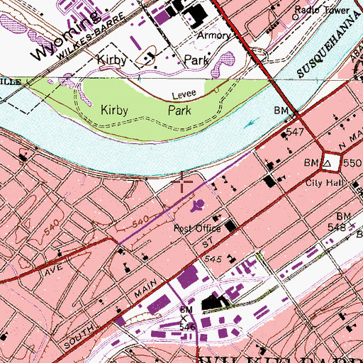 Topographic Map of Charles Wallter South, PA