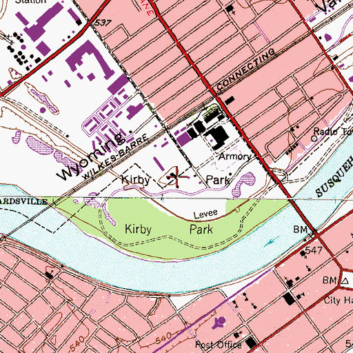 Topographic Map of J Donald and Marion Munson Fieldhouse, PA
