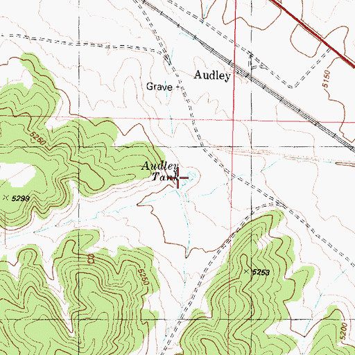 Topographic Map of Audley Tank, AZ