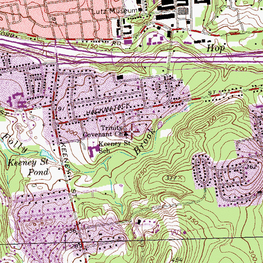 Topographic Map of Trinity Covenant Church, CT