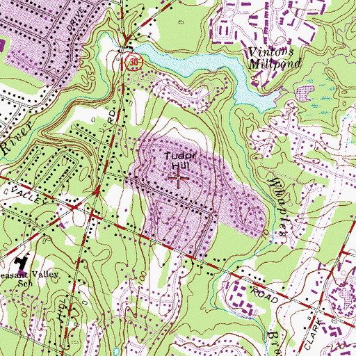 Topographic Map of Tudor Hill, CT
