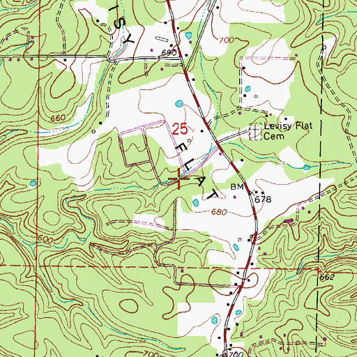 Topographic Map of Allison - Sylamore Volunteer Fire Station 2, AR