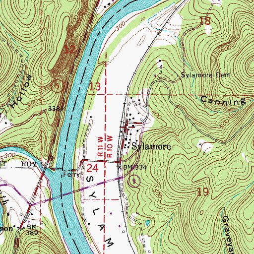 Topographic Map of Allison - Sylamore Volunteer Fire Station 3, AR