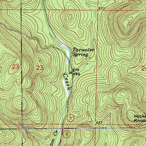 Topographic Map of Allison - Sylamore Volunteer Fire Station 5, AR