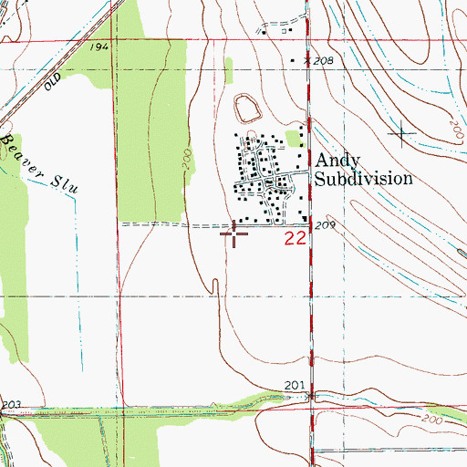 Topographic Map of Anthonyville Volunteer Fire Department, AR