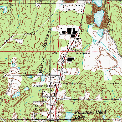Topographic Map of Arch Street Volunteer Fire Department Station 2, AR