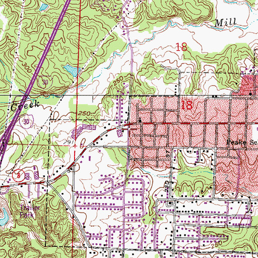 Topographic Map of Arkadelphia Fire Station 2, AR