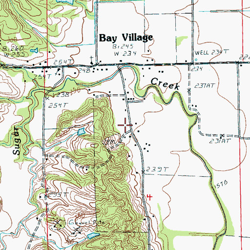 Topographic Map of Bay Village Volunteer Fire Department, AR