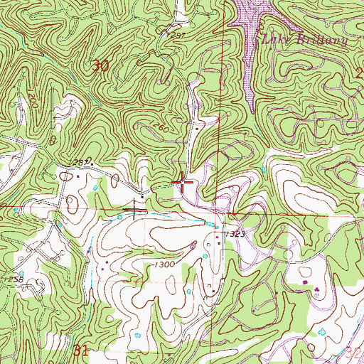 Topographic Map of Bella Vista Fire Department Station 2, AR