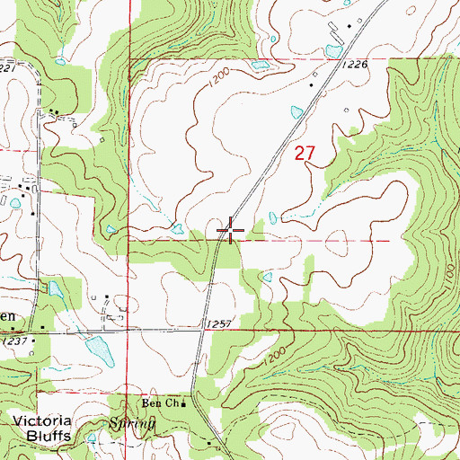 Topographic Map of Ben Fire Department, AR
