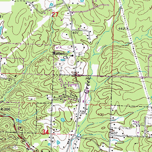 Topographic Map of Benton Fire Department Station 4, AR