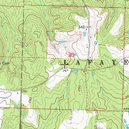 Topographic Map of Bethesda Volunteer Fire Department, AR