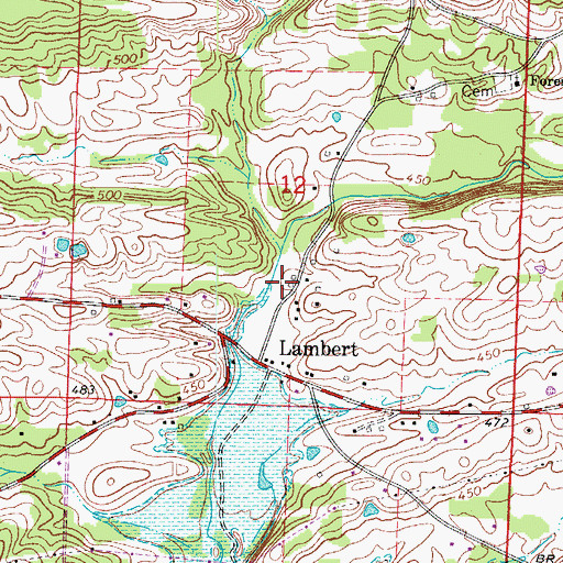 Topographic Map of Bismarck Willow Road Station, AR