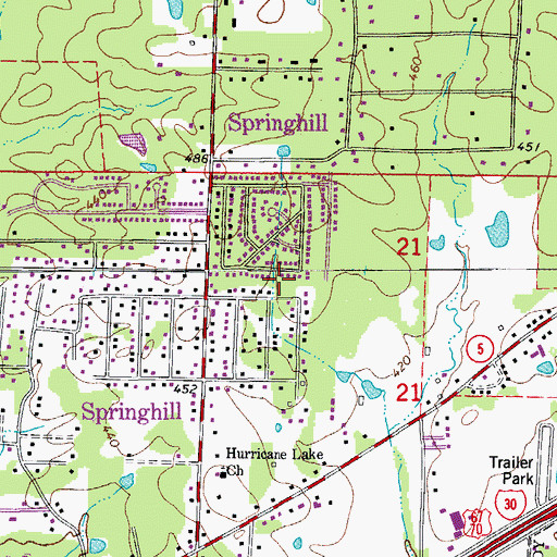 Topographic Map of Bryant Fire and Rescue Station 3, AR