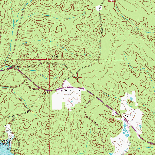 Topographic Map of Buckville Volunteer Fire Station 2, AR