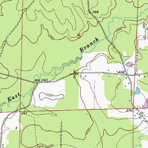 Topographic Map of Calvert Township Volunteer Fire Station 2, AR