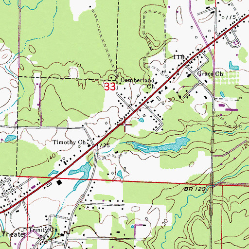 Topographic Map of Camden Fire Station 3, AR