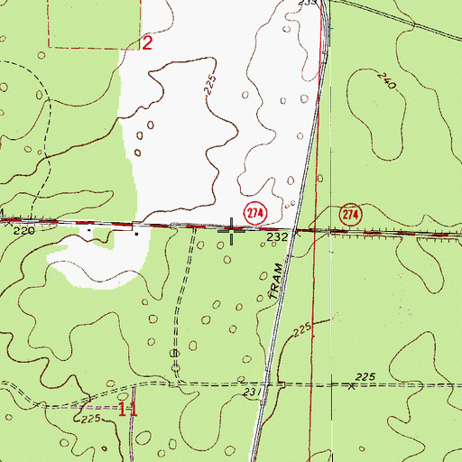 Topographic Map of Caney Creek Volunteer Fire Department, AR