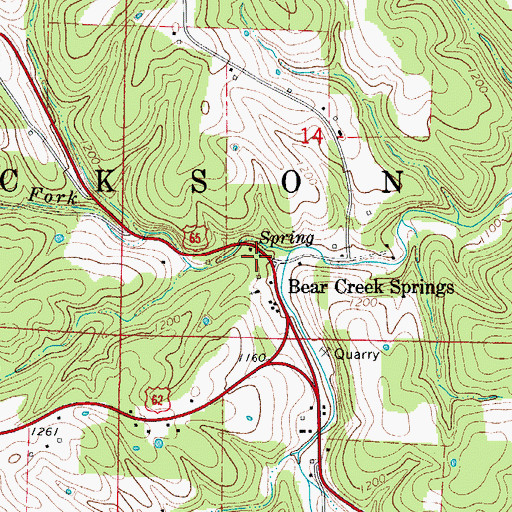 Topographic Map of Capps - Batavia Fire Department Station 3, AR