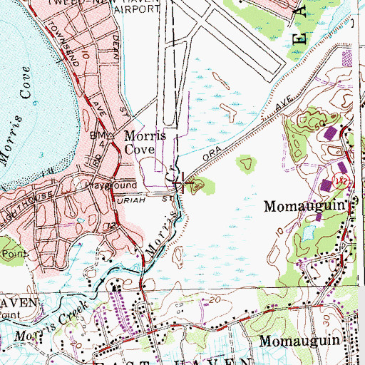 Topographic Map of Tuttle Brook, CT