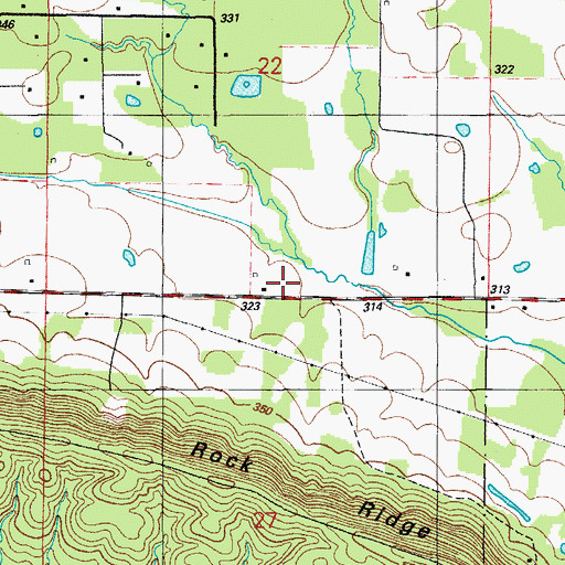 Topographic Map of Cato Volunteer Fire Department, AR