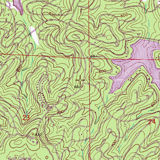 Topographic Map of Cherokee Village Onaga Station, AR