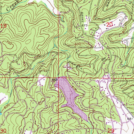 Topographic Map of Cherokee Village - Waketa Fire Department, AR