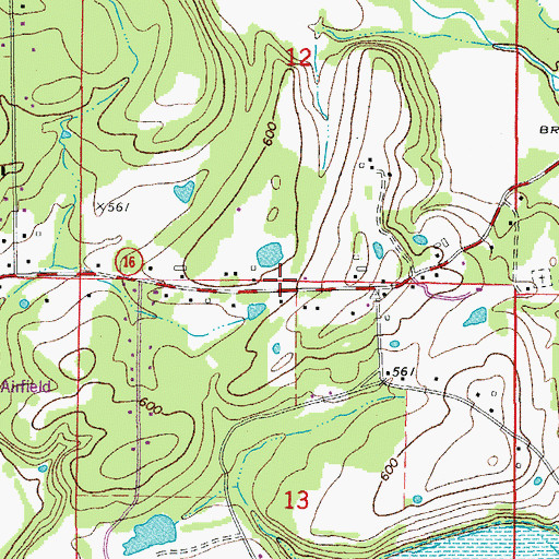 Topographic Map of Clinton Volunteer Fire Department Station 3, AR