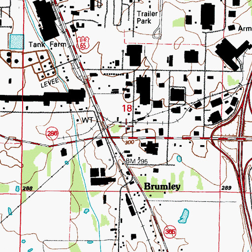Topographic Map of Conway Fire Department Station 3, AR