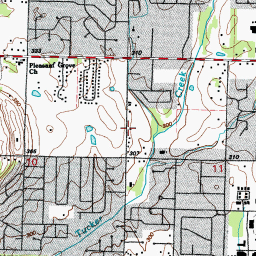 Topographic Map of Conway Fire Department Station 4, AR