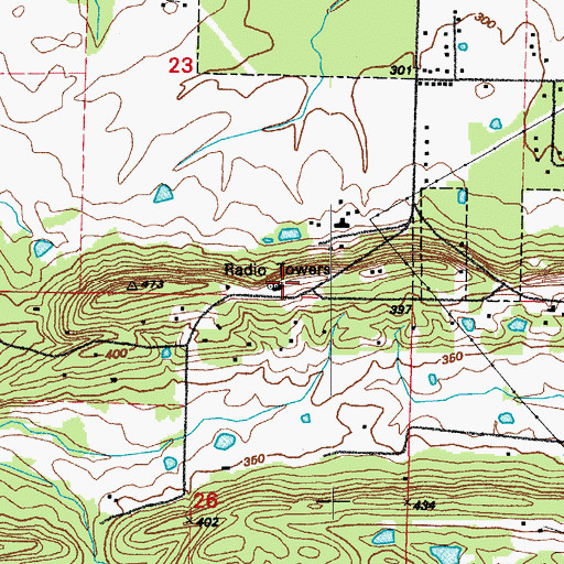 Topographic Map of Conway Fire Department Station 6, AR