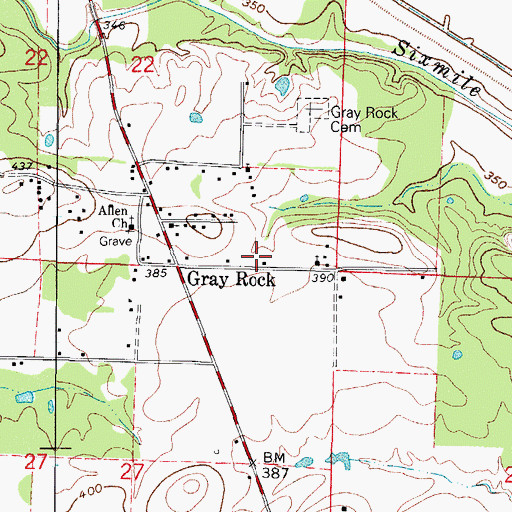 Topographic Map of Corley Mountain Rural Fire Department Station 1, AR