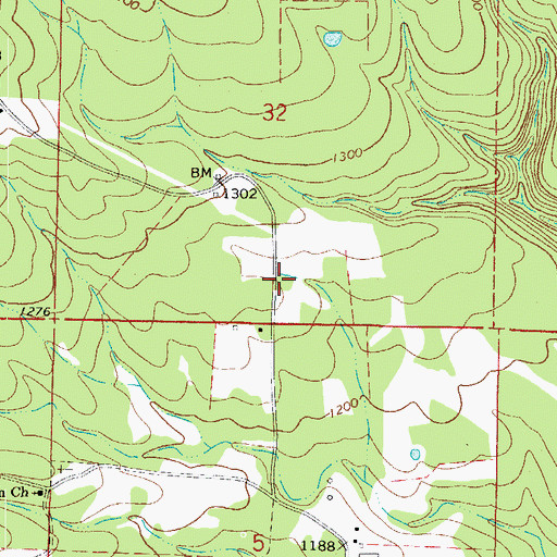 Topographic Map of Corley Mountain Rural Fire Department Substation 3, AR