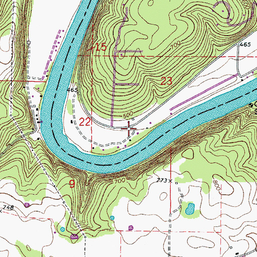 Topographic Map of Cotter - Gassville Rural Volunteer Fire District Station 2, AR