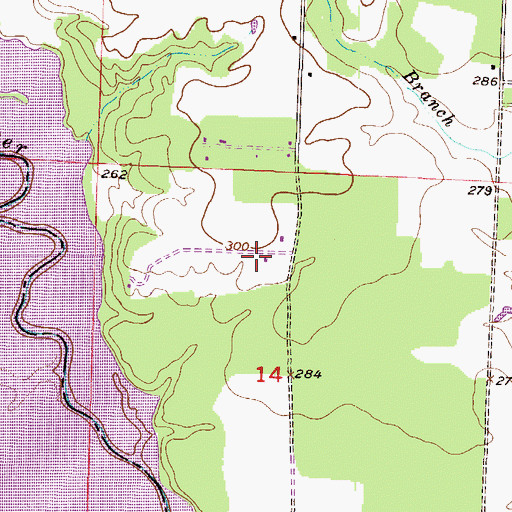 Topographic Map of Cottonshed Volunteer Fire Department, AR