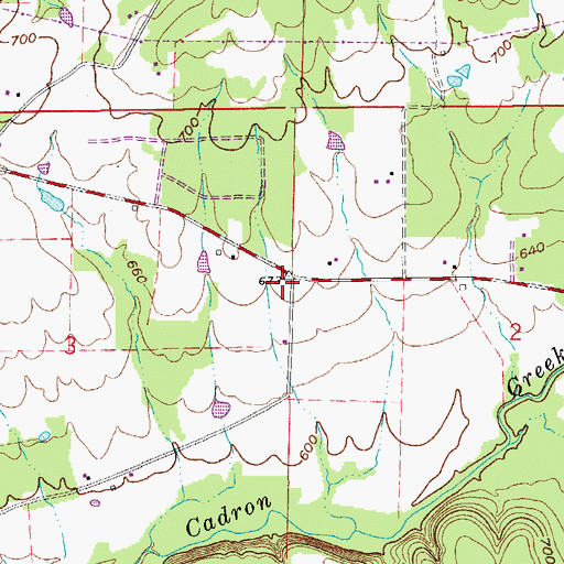 Topographic Map of Cove Creek Volunteer Fire Department Main Station, AR
