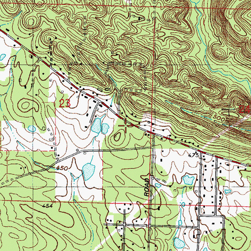 Topographic Map of Crystal Volunteer Fire Station 1, AR