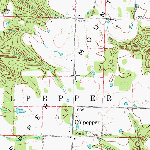 Topographic Map of Culpepper Fire Department, AR