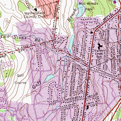 Topographic Map of Two Stone Brook, CT