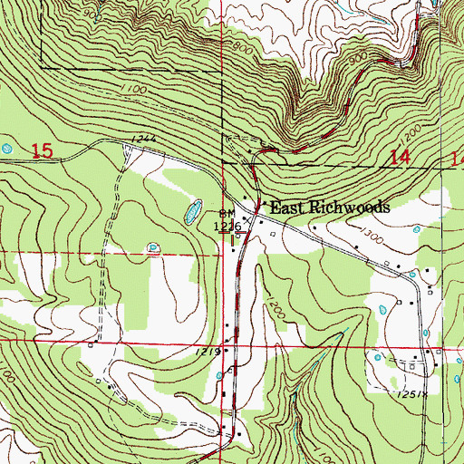 Topographic Map of Dodd Mountain Fire Department Station 3, AR
