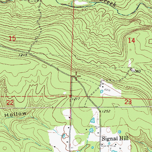 Topographic Map of Dodd Mountain Fire Department Station 2, AR