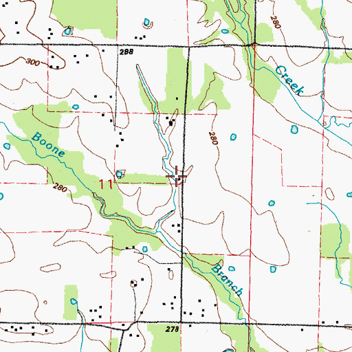 Topographic Map of VILONIA VOLUNTEER FIRE DEPT. Station # 3, AR