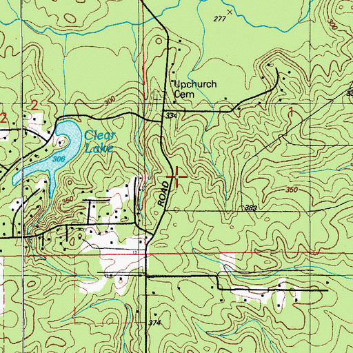 Topographic Map of East End Volunteer Fire Department Station 2, AR