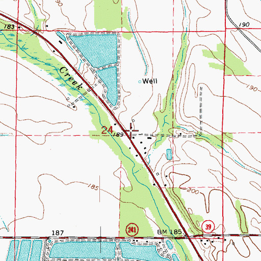 Topographic Map of East Monroe County Rural Fire Department Station 1, AR