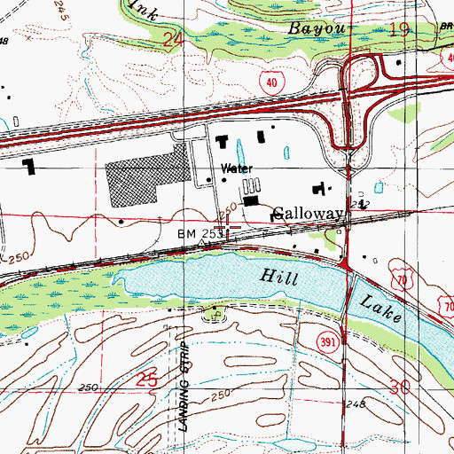 Topographic Map of East Pulaski Volunteer Fire Department Station 2, AR