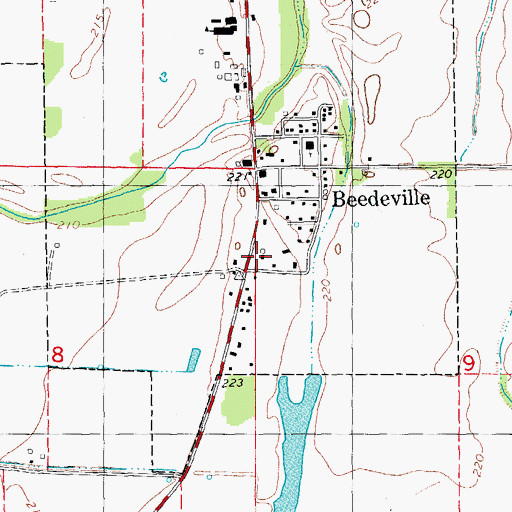 Topographic Map of Eight Mile Fire Department Station, AR