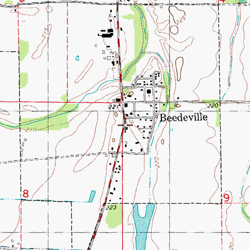 Topographic Map of Eight Mile Fire Department Station - Storage Garage, AR