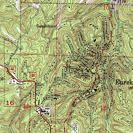 Topographic Map of Eureka Springs Fire Department Station 2, AR
