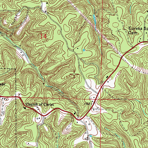 Topographic Map of Eureka Springs Fire Department Station 4, AR
